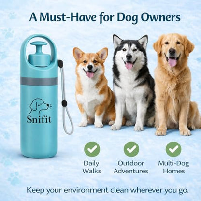 Dog Pooper Scooper for Small Medium Dogs - Portable Eco-Friendly Lightweight Poop Scooper for Dogs, Mini Waste Picker for Lawn, Grass, Gravel, and Easy to Carry (7.4 x 2.8in) Blue
