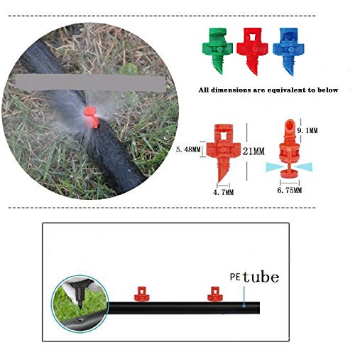 90 PCS Micro Sprayer Fan Jet Hydroponic Aeroponic Misters Cloners | 30 PCS 90/180/360 Sprayer