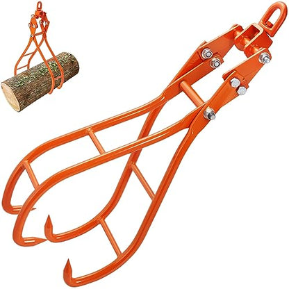 VEVOR Timber Claw Hook, 36 inch 4 Claw Log Grapple for Logging Tongs, Swivel Steel Log Lifting Tongs, Eagle Claws Design with 3307 lbs/1500 kg Loading Capacity for Tractors, ATVs, Trucks, Forklifts - style: 36in-Swivel