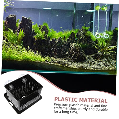SUPVOX 1 Set Multi Function Tortoise Isolation Box Wear Resistant Incubation Container with Suction Cups for Aquarium Reptile Tanks Easy to Clean and Install Cover Included