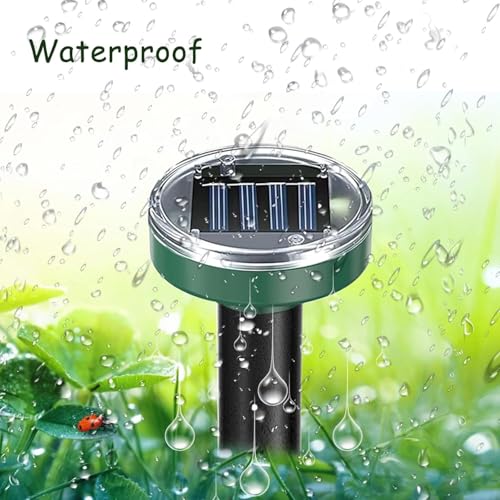 Mole Repellent Solar Powered, Snake Repellent for Yard, Solar Powered Ultrasonic Rabbit,Vole,Gopher,Squirrel,Chipmunk,Skunk,Repellent Outdoor Lawn Garden & Yard (8)