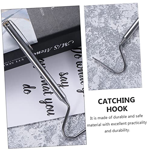 Veemoon 2pcs Retractable Snake Hooks for Reptile Catching Lightweight Grabbing Tool for Snakes Portable Design for Outdoor Adventures and Wildlife Handling