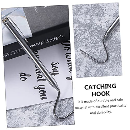 Veemoon 2pcs Retractable Snake Hooks for Reptile Catching Lightweight Grabbing Tool for Snakes Portable Design for Outdoor Adventures and Wildlife Handling