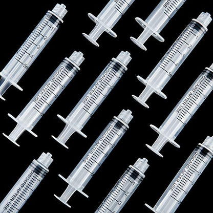 TecUnite 20 Pack Syringe Without Needle, Plastic Curved Syringes for Epoxy Resin, Craft, Feeding Pets Animals, Oil or Glue Applicator(5 ML) - size: 5 ML