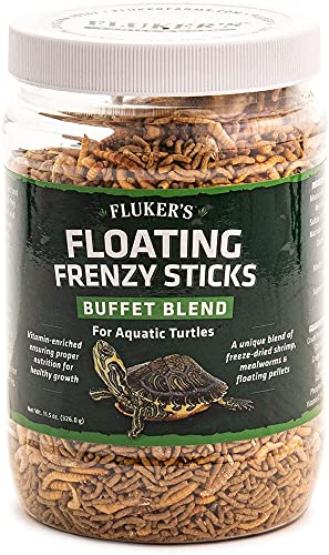 DBDPet Fluker's Buffet Blend Aquatic Turtles Floating Frenzy Sticks Freeze Dried Food 11.5oz - Includes Attached Pro-Tip Guide