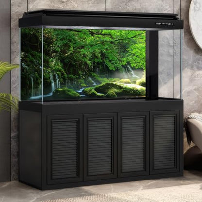 Mountain Waterfall Aquarium Background Tropical Jungle Rainforest Fish Tank Background Stunning Cascading Falls Mossy Rocks Terrarium Backgrounds Tranquil Stream Trees Reptile Tank Backgrounds 24x12in - color: Green, size: 24(W)x12(H)in