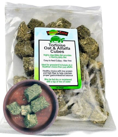 Nature Zone Tortoise Oat & Alfalfa Cubes 2 lb, for Grassland, Desert, Tropical, Forest Tortoises