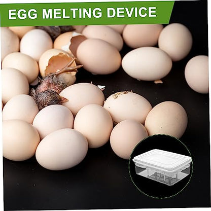 WOONEKY 2Pcs Reptile Egg Incubator Tray Compartments for Lizard and Snake Hatching Durable Transparent Breeding Box for Easy Observation of Eggs