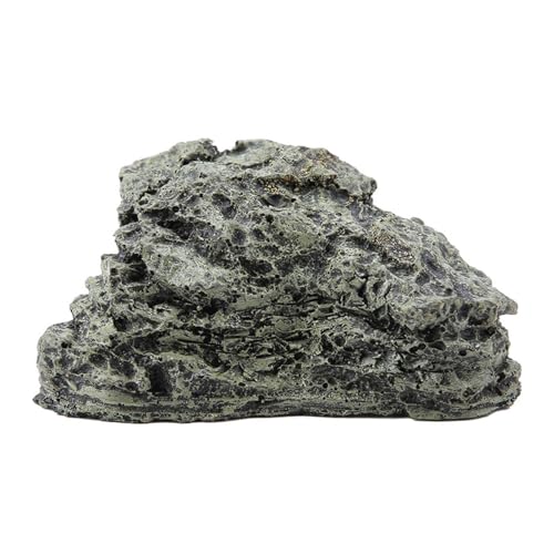 lyrlody Fish Hiding Cave, Reptile Hideout Cave, Aquarium Decoration for Gecko, Axolotl, Small Animal Basking Hide Crawling Terrace Made of Safe Resin Simulated Rock Design (B-025A Small Cave)