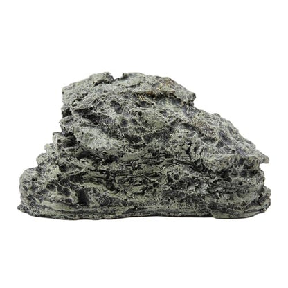 lyrlody Fish Hiding Cave, Reptile Hideout Cave, Aquarium Decoration for Gecko, Axolotl, Small Animal Basking Hide Crawling Terrace Made of Safe Resin Simulated Rock Design (B-025A Small Cave)
