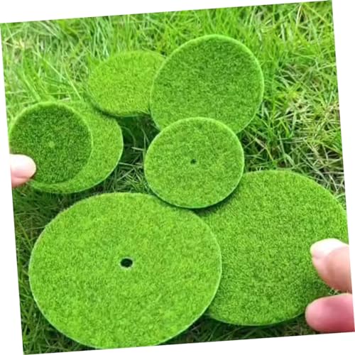 9pcs Micro Landscape Artificial Moss Rug Terrarium Moss Decor Green Faux for Planters Safe Artificial Mat Garden Accessory