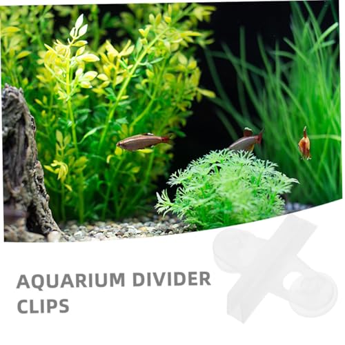 Sosoport 20pcs Aquarium Cup Clips for Fish Tank Divider Isolation Antislip Glass Holders for Setup and Reptile Enclosures Versatile Clips for Tank
