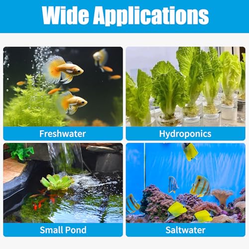 AQUANEAT Aquarium Air Pump for 20-210 Gallon Tank, Fish Air Bubbler, Hydroponic Oxygen Aerator with Stones, Airline Tubing, Check Valves - size: 100-150 Gallons