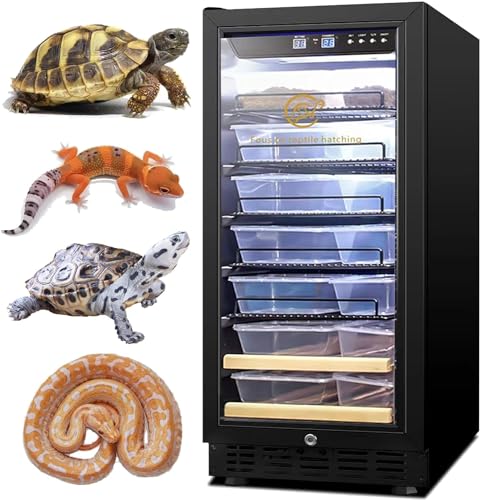 95L Large Reptile Automatic Incubator Cooling and Heating 41℉ to 100℉ 110V Reptile Egg Mute Hatchery Work for Reptiles - size: 95L