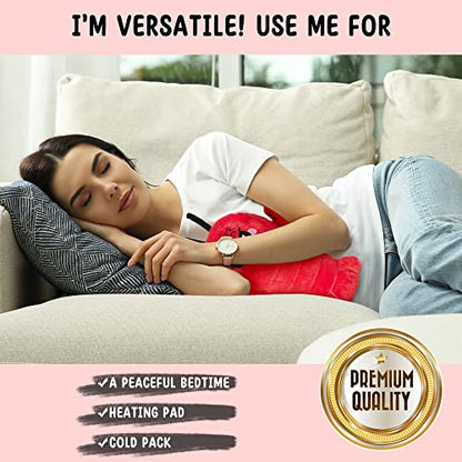 Crustacean Microwavable Unscented Heating Pad for Women - Warm Cozy Plush Heatable Stuffed Toy Animal - Hot and Cold Heat Bag Gift for Women and Girls Red - style: Angry Crustacean
