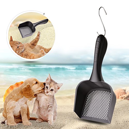 wonderfulwu Cat Litter Scoop with Handle Small Hole, Reptile Litter Cleaner Scoop