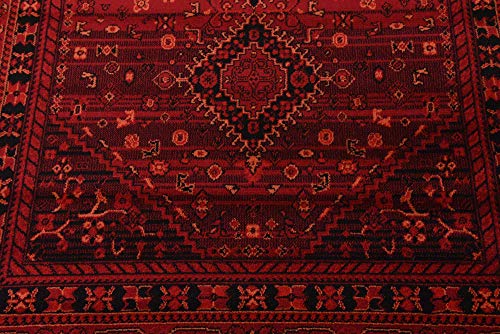 Unique Loom Tekke Collection Area Rug - Sheibani (4' 1" x 6' 1" Rectangle Red/Black) - size: 4' x 6' (Rectangular)