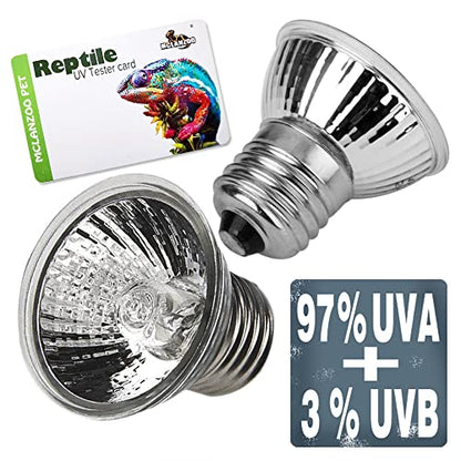 4 Pack 75W UVA UVB Reptile Light Bulbs,Basking Light Heat Lamp for Reptiles and Amphibian Terrariums Tank Cage for Turtle,Bearded Dragon,Chicken.Works with Various Lamp Fixtures Come with UV Test Card