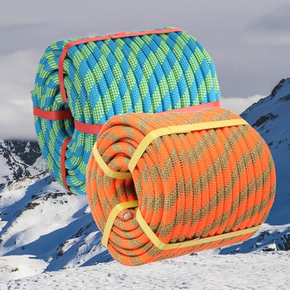 1/2 inch x 150ft Arborist Tree Climbing Rope – 48 Strand Polyester Static Bull Rope, 9000lb Breaking Strength – Heavy Duty Utility Line for Swing Pulling, Outdoor, Marine Use – ASTM F2116 Certified - size: 1/2IN x 150FT, style: Orange