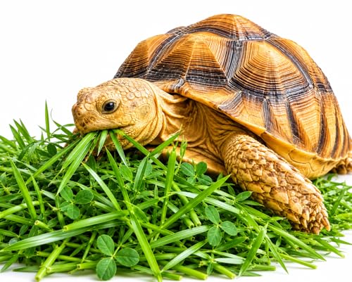 Tortoise Forage Seed Mix – Grow Fresh Grazing Greens for Sulcata, Russian & Hermann's Tortoises – Oats, Rye & Alfalfa Blend for Indoor Trays or Outdoor Enclosures – Non-GMO Seed (1 lb)