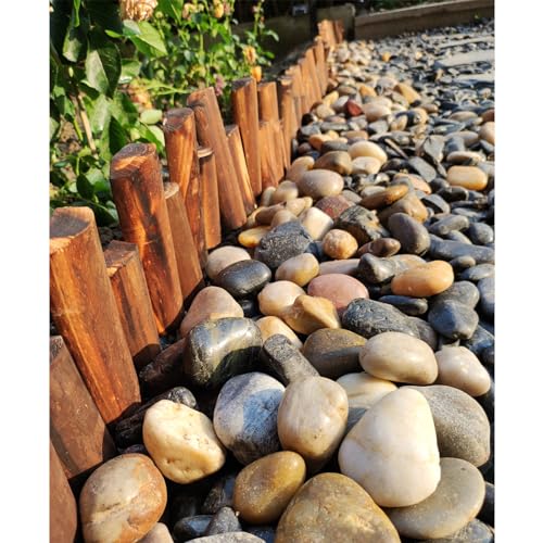 FANTIAN 40 lbs Large River Rocks for Outdoor Landscaping, 2-3 Inch Natural Decorative Pebbles for Potted Plants Aquarium Fountain Garden Rocks and Yard Paving Stones - size: 2-3 Inch, style: 40 Pounds