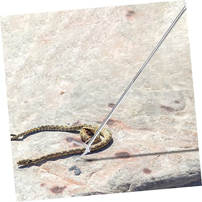 Stainless Steel Snake Catcher Tongs Snake Grabber Tool with Wide Jaw for Handling and Catching Reptiles Ideal Snake Hook for Outdoor Use