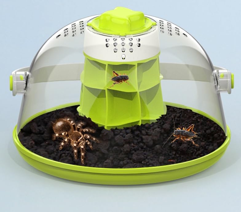 Snail Observation Terrariums Breeding Box, Round Snail Habitat Starter Kit, Ideal for Snails, Beetles, Spiders, Small Reptiles, Insects; Made of ABS, PC Material
