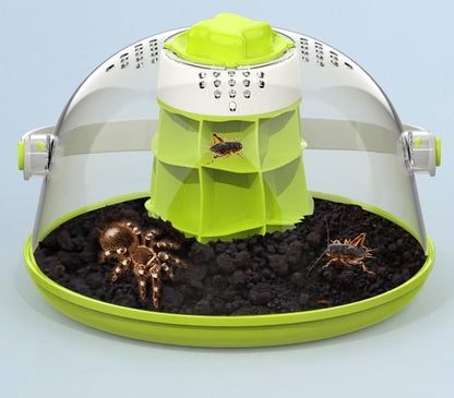 Snail Observation Terrariums Breeding Box, Round Snail Habitat Starter Kit, Ideal for Snails, Beetles, Spiders, Small Reptiles, Insects; Made of ABS, PC Material