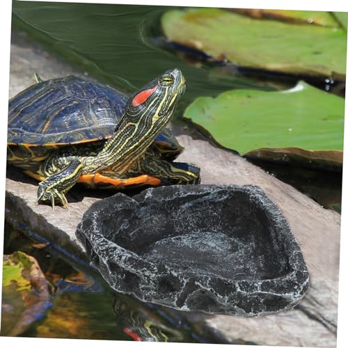 ORFOFE 2pcs Reptile Water Dish Food Feeding Container Water Storage Basin for Turtles Snakes Lizards for Easy Care and Habitat Decoration