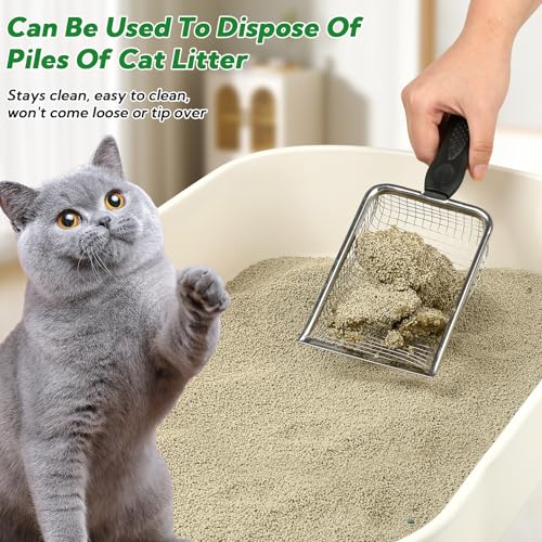 4-Pack Stainless Steel Soil Sifter Set with Handle, Multi-Mesh Garden Sifter for Compost, Sand, Rocks - Gardening Tool & Reptile Sand Scoop for Litter Cleaning, Beach Shell Sifting