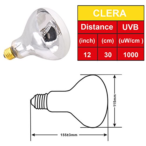 Aiicioo UVB Reptile Light 160W - UVB Light Bulb for Reptile Mercucry Vapor Bulb Heat Basking Lamp Bulb Full Spectrum UVA UVB All in One Sun Lamp for Bearded Dragon Lizard Turtle - style: Mercucry Vapor Bulb 160W