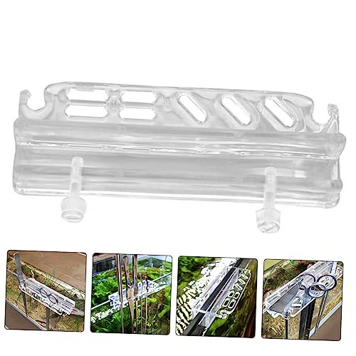 KESYOO Fish Tank Tweezers and Scissors Storage Rack Acrylic Aquarium Tool Holder for Organized Cleaning Wall-Mounted Accessory Rack for Aquatic Plants and Supplies