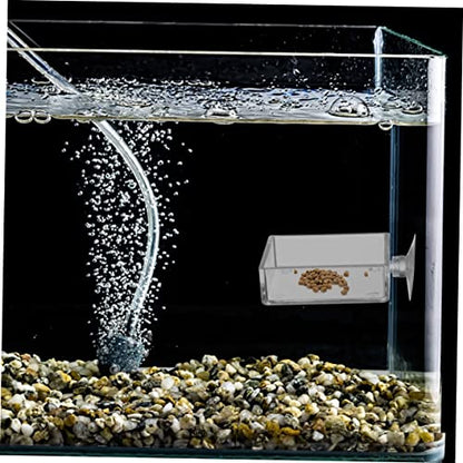 6pcs Acrylic Feeding Dishes for Fish Reptiles Food Holders for Aquariums and Convenient Feeding Trays for Betta and Shrimp Tanks