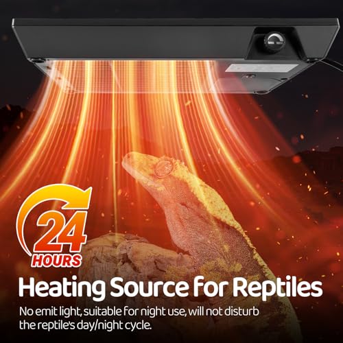 Reptile Heating Panel Temperature Adjustable Reptile Heat Panel for Terrariums, Energy Efficient & Non-Light Heater for Reptiles, Snakes, Crested Gecko,Turtles,Leoparaand Amphibians