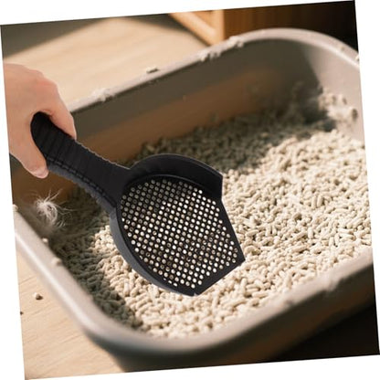 Toyvian 2pcs Cat Litter Scoop Set Sturdy Plastic Poop Shovel for Cats Reptiles Ergonomic Handle for Easy Waste Removal Durable Litter Scooper for Efficient Cleanup