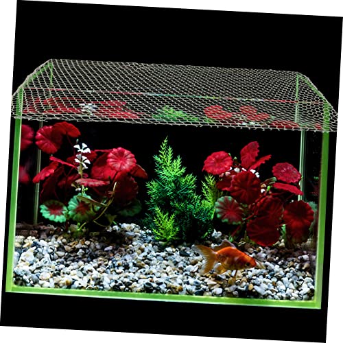 Kisangel Fish Tank Mesh Net for Tortoise and Fish Escape Prevention Cover Easy to Install Terrarium Netting for Aquatic Reptiles and Aquariums - size: 75X40X0.1CM