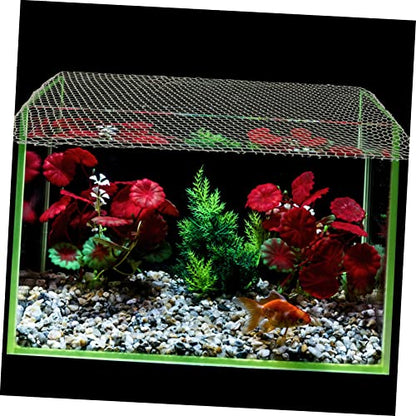 Kisangel Fish Tank Mesh Net for Tortoise and Fish Escape Prevention Cover Easy to Install Terrarium Netting for Aquatic Reptiles and Aquariums - size: 75X40X0.1CM