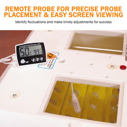 IncuTherm™ Plus Digital Thermometer and Hygrometer for Egg Incubator