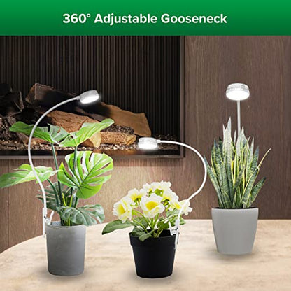 SANSI Grow Lights for Indoor Plants, Pot Clip-On Plant Light, 2-Pack | Full spectrum LED plant lamps for indoor growing; 4-level dimmable; 3/6/12H timer; 5V pot clip lights for small plants - size: 2-Pack