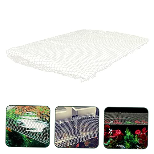 Kisangel Tortoise and Fish Protective Mesh Net Easy Install Fish Tank Cover Breathable Netting for Jumping Prevention Lightweight Aquarium Supplies - size: 55X36X0.1CM