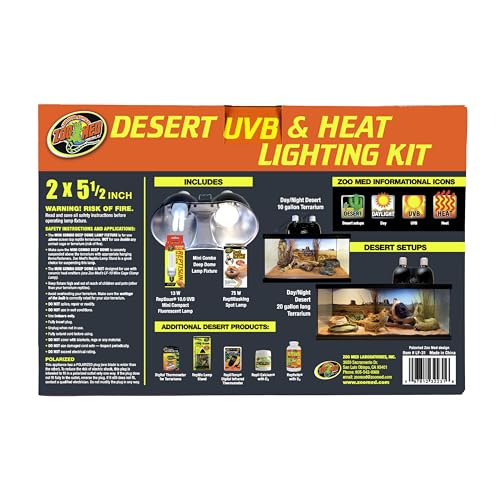 Zoo Med Desert UVB & Heat Lighting Dual Kit