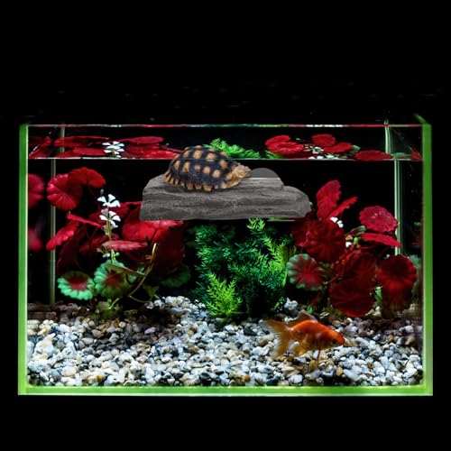 Reptile Tank Decoration Turtle Basking Platform Floating Island Terrace Suction Cups