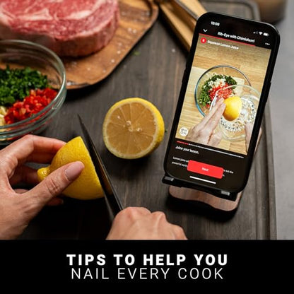 MEATER Pro Duo WiFi & Bluetooth Thermometer, 2-Probe, 1000°F, 6 Sensors | 1000°F heat resistance, long range, six sensors. Bamboo charger. For BBQ, oven, grill, smoker, air fryer, deep fryer.