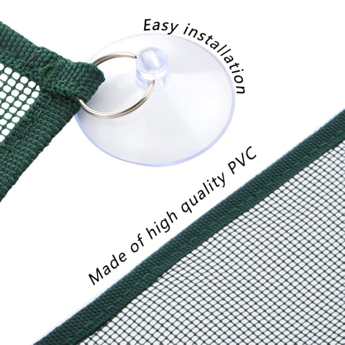 DQITJ 2 Pcs Reptile Hammock Chameleon with Suction Cup Snake Accessories Geckos Swing Climbing Net (Black and Green)