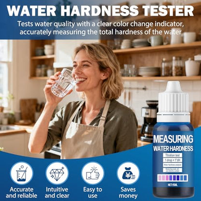 10ML Hard Water Test Kit, Rapid Quality Testing for Water | Water Hardness Test, Simple Operation Convenient to Carry of Applications for Tap water Well water Swimming Pool Spa Aquarium