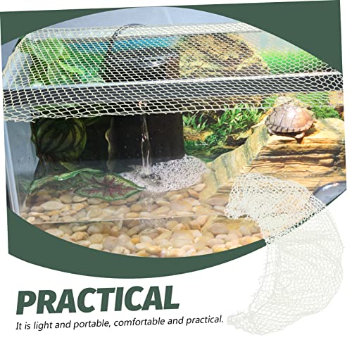 Kisangel Aquarium Escape Mesh Cover Tortoise and Fish Tank Netting for Preventing Pets from Jumping Out Breathable Fine Mesh Design - size: 45X25X0.1CM