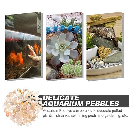 Yardwe 1set Polished Natural Pebbles for Aquariums Decorative Stones for Fish Tanks for Plants and Gardens Agate Pebbles
