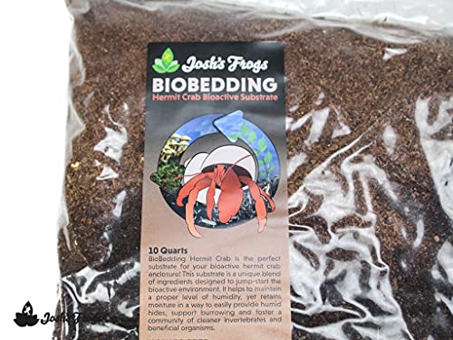 Josh's Frogs Hermit Crab BioBedding Bioactive Substrate, 10 Quart | Sand Needed - size: 10 Quart (Sand needed)