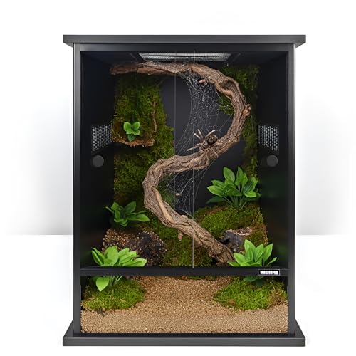 33 Gallon Tall PVC Reptile Enclosure,18"x18"x24" Reptile Tank Terrarium for Arboreal,Snake,Ball Python,Gecko,Frog,Lizard,Chameleon,Bearded Dragon,Spider - size: 18x18x24 inch