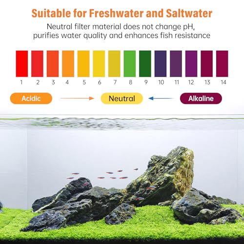 hygger Aquarium Activated Carbon, Premium Natural Coconut Shell Activated Charcoal for Freshwater and Saltwater, Fish Tank Filter Media, Water Purification Carbon (10.5 oz with Fine Mesh Bag)